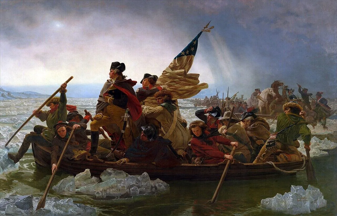 Lukisan Emanuel Leutze Washington menyeberangi Sungai Delaware 1776